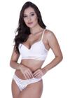 Conjunto Lingerie com Bojo de Renda Elástico Luxo - CONJUNTO JÉSSICA