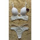 Conjunto lingerie com bojo decote em Renda Larissa