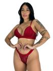 Conjunto Lingerie com bojo Decote Profundo Eliana