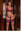 Conjunto Lingerie Cropped S/ Bojo Em Renda