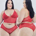 Conjunto Lingerie Plus Size Cropped e Caleçon