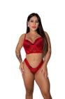 Conjunto Lingerie Renda Cropped Sensual