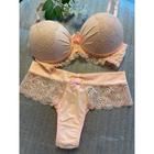 Conjunto Lingerie Renda Salmão