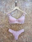 Conjunto lingerie rose com bojo