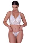 Conjunto Lingerie Sutiã sem Bojo e Calcinha Rendada - CONJUNTO ZOE LISO