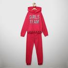 Conjunto Longo Infantil Kyly Moletom Com Capuz Girls Team Menina