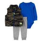 Conjunto Look Menino Bebê 3 Peças Trio Carters Original