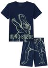 Conjunto Luc.boo Pijama Camiseta e Bermuda Dino