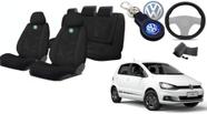 Conjunto Luxuoso Capas Tecido Banco Fox 2003-2022 + Capa de Volante + Chaveiro