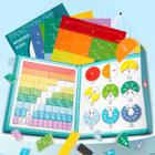 Conjunto magnético de círculos Rainbow Fraction Tiles, 102 unidades para crianças - Tcwhniev