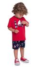 Conjunto Marinheiro Infantil Masculino Camiseta + Bermuda Kyly - Tamanho 0 a 3 Anos