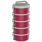 Conjunto Marmita Térmica 5 Un 1,5L Vermelho Tekcor Soprano