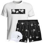 Conjunto Masculino Camiseta Algodão, Short Tactel e Bone Aba curva Coqueiros