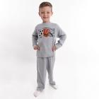 Conjunto Masculino em plush Infantil Juvenil cor Cinza de Menino Peludinho para o Inverno