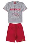 Conjunto Masculino Infantil Authentic - Lual Kids - Mescla/Carmim