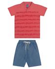 Conjunto Masculino Infantil Polo e Bermuda de Moletom - REI REX