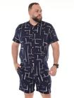 Conjunto Masculino Plus Size Tamanho Grande Conjunto Verão