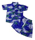 Conjunto Mauricinho Social Bermuda E Camisa Estampada 05