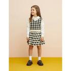 Conjunto Menina Momi Colete e Saia em Tricot Pied Poule