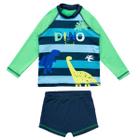 Conjunto Menino Blusa Sunga Juvenil Praia Natação Piscina