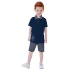 Conjunto menino camisa polo bermuda airplane marlan