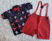 Conjunto Menino Luxo Temático Mickey +Bermuda RF03