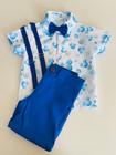 Conjunto Menino Luxuoso Infantil Temático Mickey Baby + Bermuda Azul