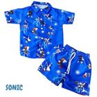 Conjunto Menino Mauricinho Temático Sonic