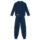Conjunto Menino Moletom Infantil Mundi Azul Claro