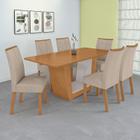 Conjunto Mesa 170cm Apogeu Tampo Mdf no Glass com 6 Cadeiras Apogeu - Móveis Lopas