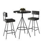 Conjunto Mesa Bistrô Viena e 2 Banquetas Madri 93cm - Salaone