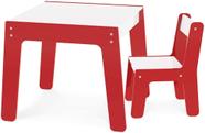 Conjunto - Mesa + Cadeira - Vermelho - Junges