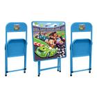 Conjunto Mesa Com 2 Cadeiras Azul/Carros - Açomix