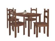 Conjunto mesa com 4 cadeiras acab.chocolate - francine moveis