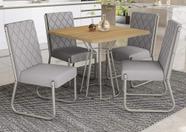 Conjunto Mesa com 4 Cadeiras CMC830NK Linha Crome Combos Kappesberg Crome