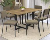 Conjunto Mesa com 6 Cadeiras CMC897PRF Linha Crome Combos Kappesberg Crome