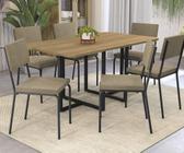Conjunto Mesa com 6 Cadeiras CMC897PRF Linha Crome Combos Kappesberg Crome
