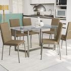 Conjunto Mesa com 6 Cadeiras CMC901NK Linha Crome Combos Kappesberg Crome