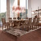 Conjunto Mesa com Vidro e 8 Cadeiras 200cmx90cm Barcelona Yescasa