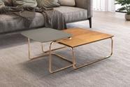 Conjunto Mesa de Centro Kairos Base Cobre LarFlex