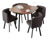 Conjunto Mesa De Jantar + 4 Cadeiras Compact Comfort Cinza