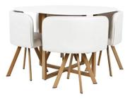 Conjunto Mesa De Jantar + 4 Cadeiras Compact Comfort - Paris