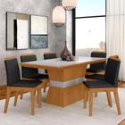 Conjunto Mesa De Jantar 6 Cadeiras Nairóbi Cinam/off Whi/preto - Móveis Arapongas - A Móveis Arapongas