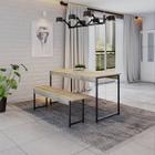 Conjunto Mesa de Jantar com 1 Banco Estilo Industrial Active Yescasa