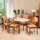 Conjunto Mesa de Jantar e 6 Cadeiras Tiê CabeCasa MadeiraMadeira