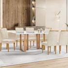 Conjunto Mesa de Jantar Pequim com tampo Smart 170x90 e 6 Cadeiras Cel Moveis - CEL Móveis