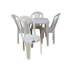 Conjunto Mesa E 4 Cadeiras Bistro Antares Branco Kit 01 Jogo