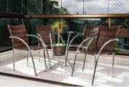 Conjunto 1 mesa e 2 cadeiras varanda 100% Aluminio cjmb4014022m