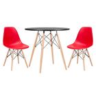 Conjunto - Mesa Eames 80 cm + 2 cadeiras Eames Eiffel DSW - Loft7