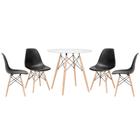 Conjunto - Mesa Eames 80 cm + 4 cadeiras Eames Eiffel DSW